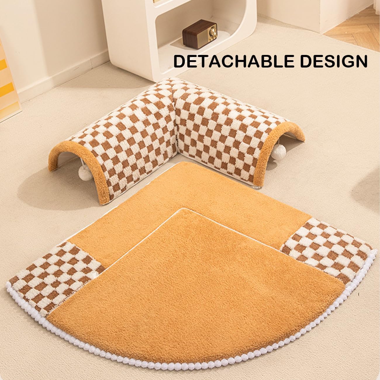 The Ultimate Comfort for Your Pets: 2 In 1 Plush Pet Bed Tunnel