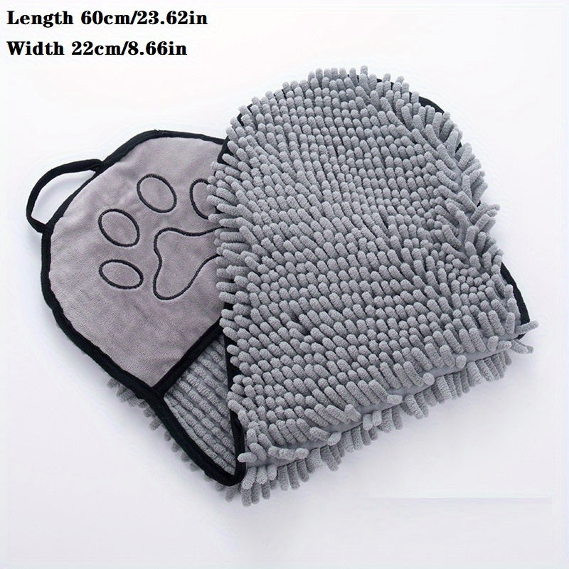 Pet Microfiber Absorbent Quick Drying Bath Towel With Pockets