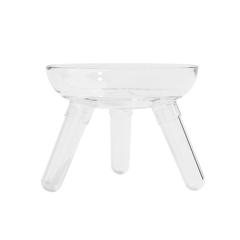 Transparent Pet Feeding Bowl Anti Knock Water And Food Dish