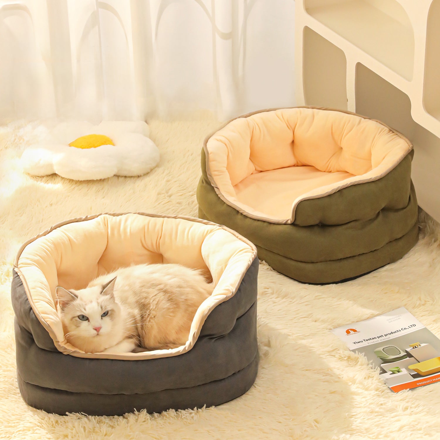 Pet Sofa Bed Warm Plush Thickened Washable Mattress Kennel