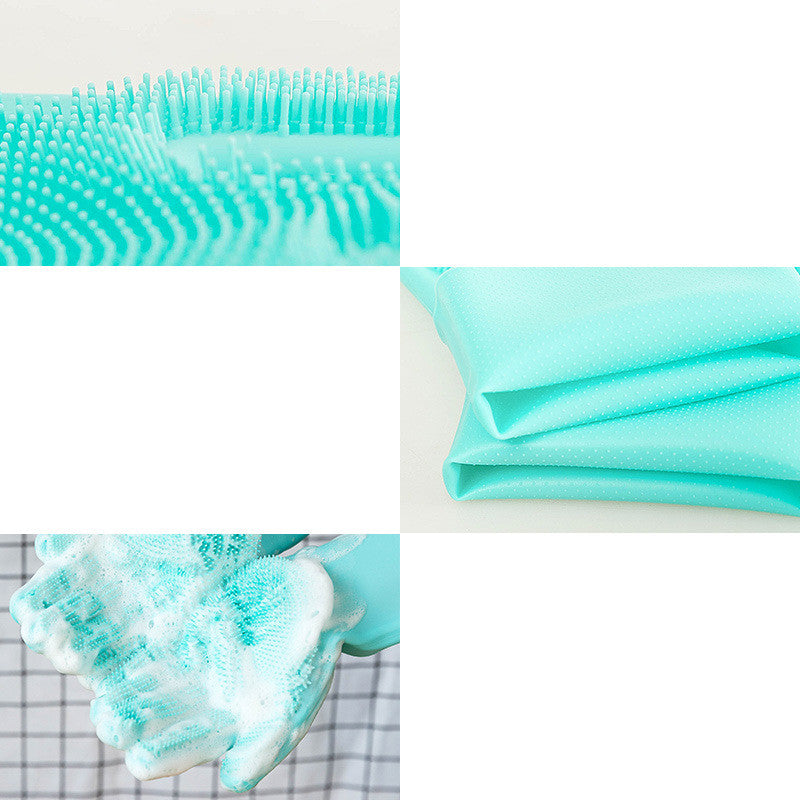 Pet Silicone Grooming Glove Massage Hair Cleaning Brush