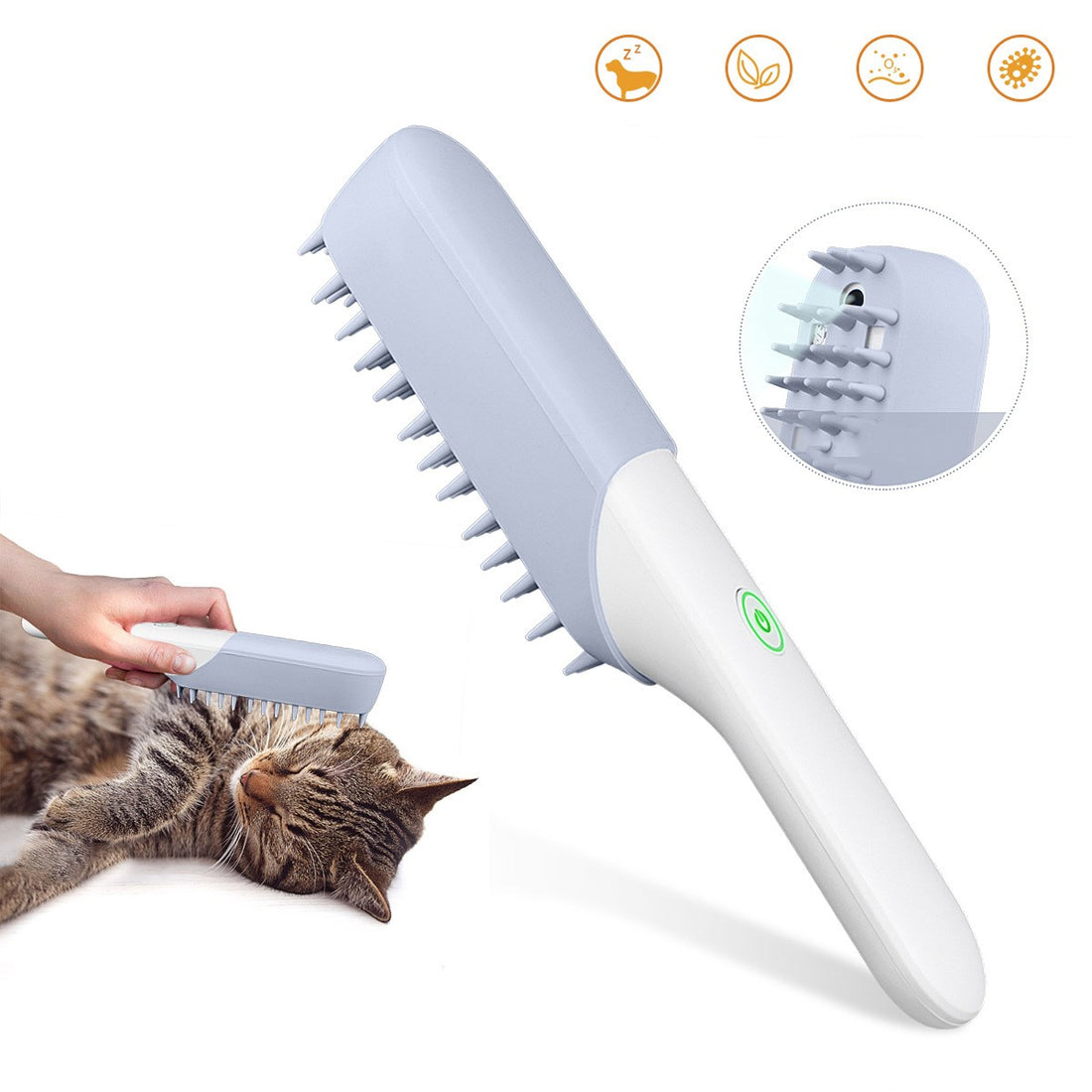 Pet Silicone Massage Grooming Brush Deodorant Cleaning Comb Fur Removal Tool
