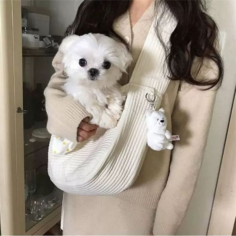 Pet Handmade Breathable Canvas Shoulder Tote Carrier Bag