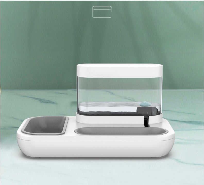 Automatic Pet Feeding Bowl And Water Fountain 1.5L Capacity Set