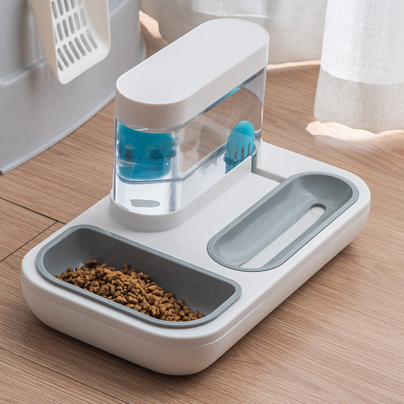 Automatic Pet Feeding Bowl And Water Fountain 1.5L Capacity Set