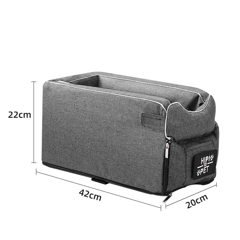 Pet Car Safety Seat Bed Central Console Travel Carrier