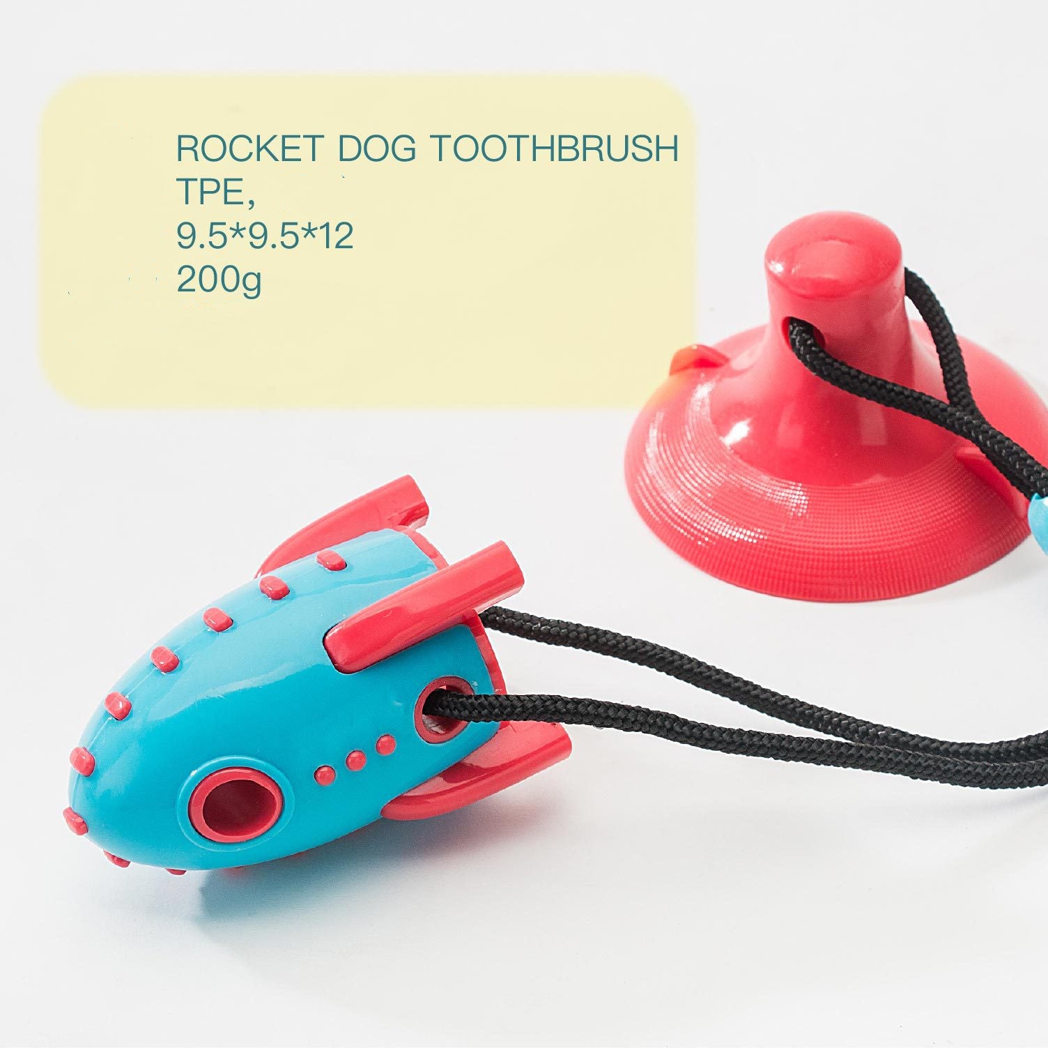 Rocket Shape Pet Treat Dispensing Chew Toy Bite Resistant