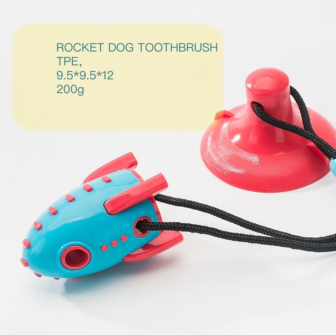 Rocket Shape Pet Treat Dispensing Chew Toy Bite Resistant