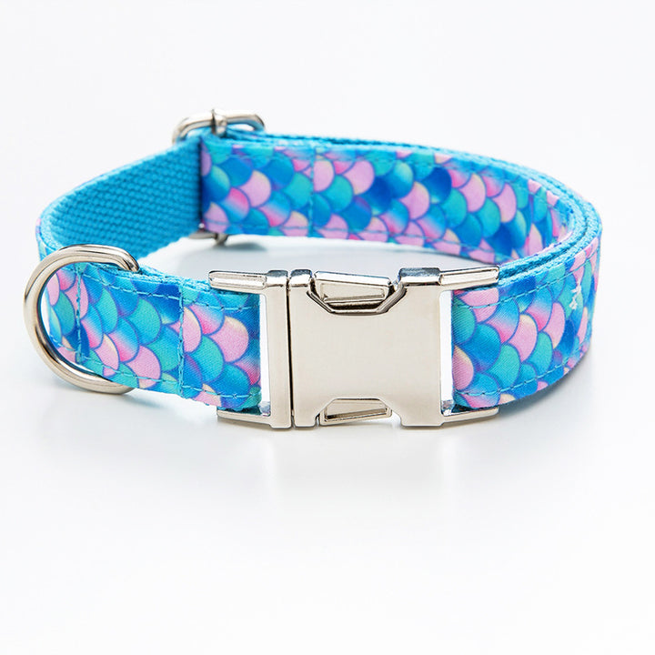 Pet Mermaid Collar And Leash Set