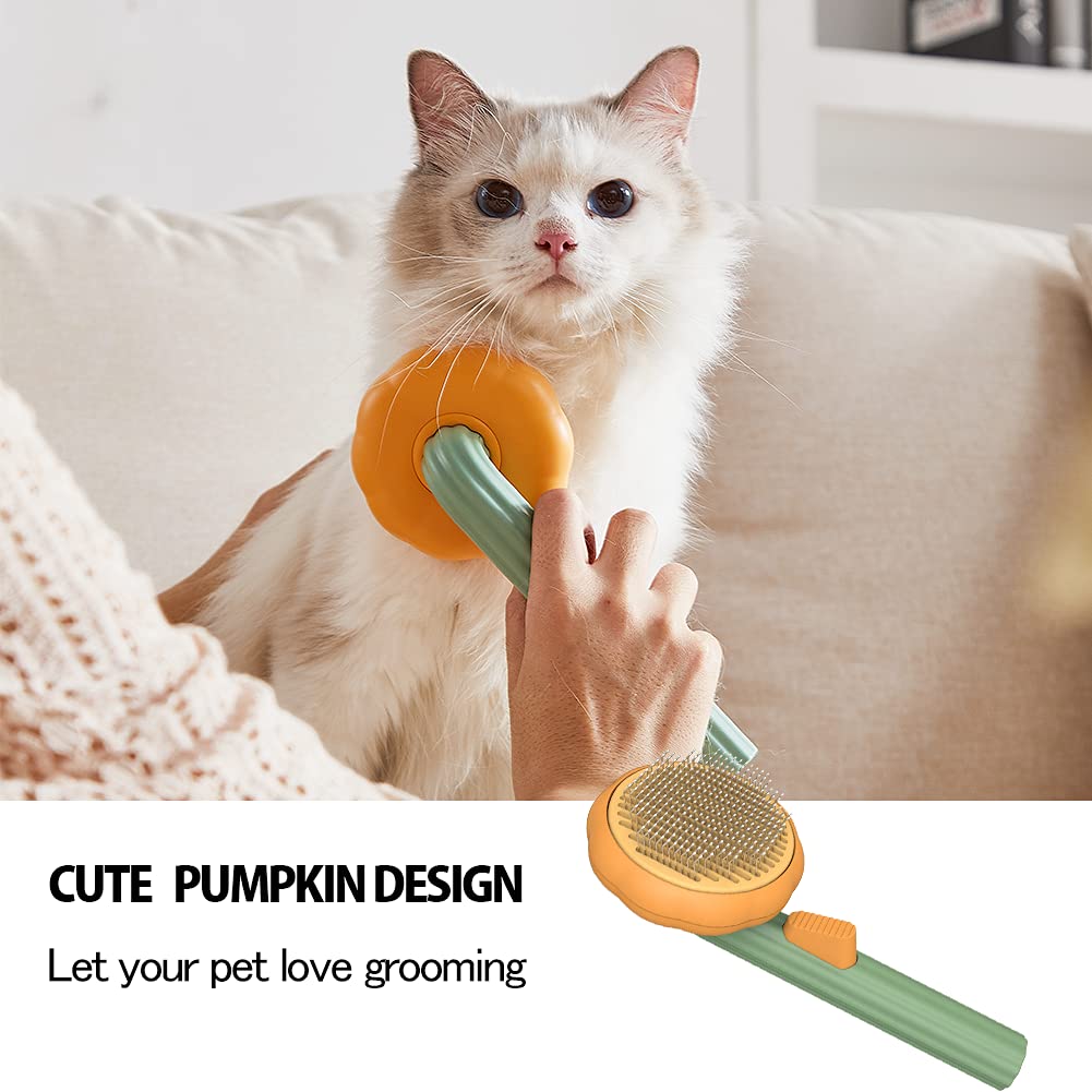 Pet Self Cleaning Slicker Grooming Brush Hair Removal Tool