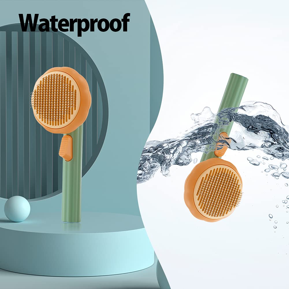 Pet Self Cleaning Slicker Grooming Brush Hair Removal Tool