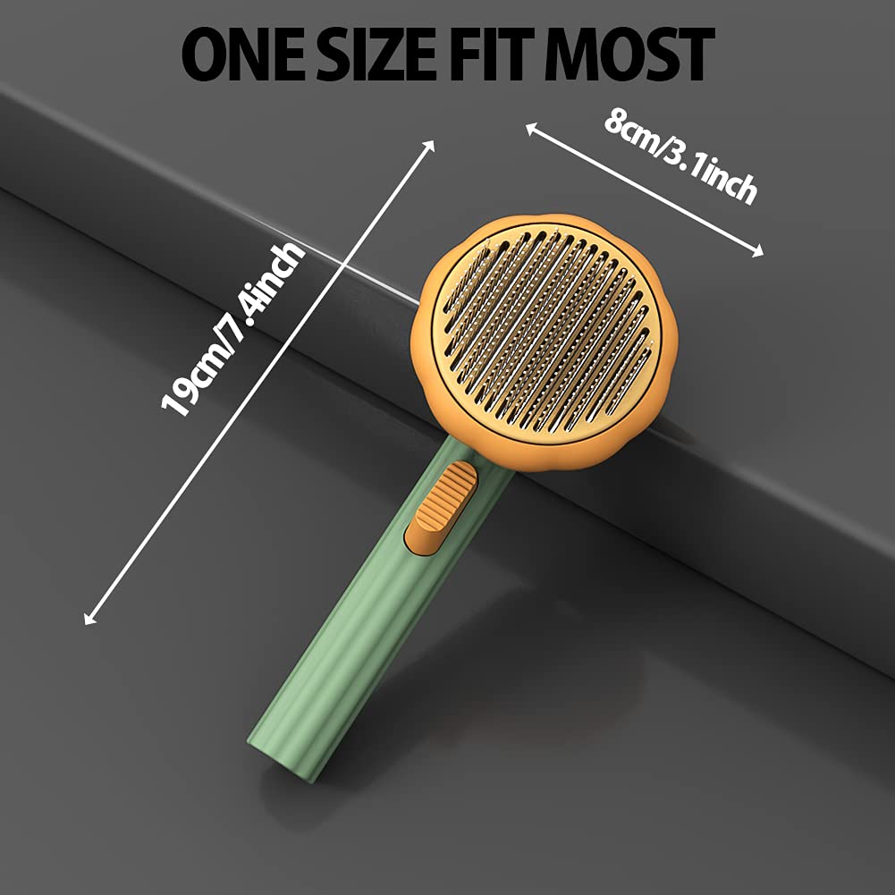 Pet Self Cleaning Slicker Grooming Brush Hair Removal Tool