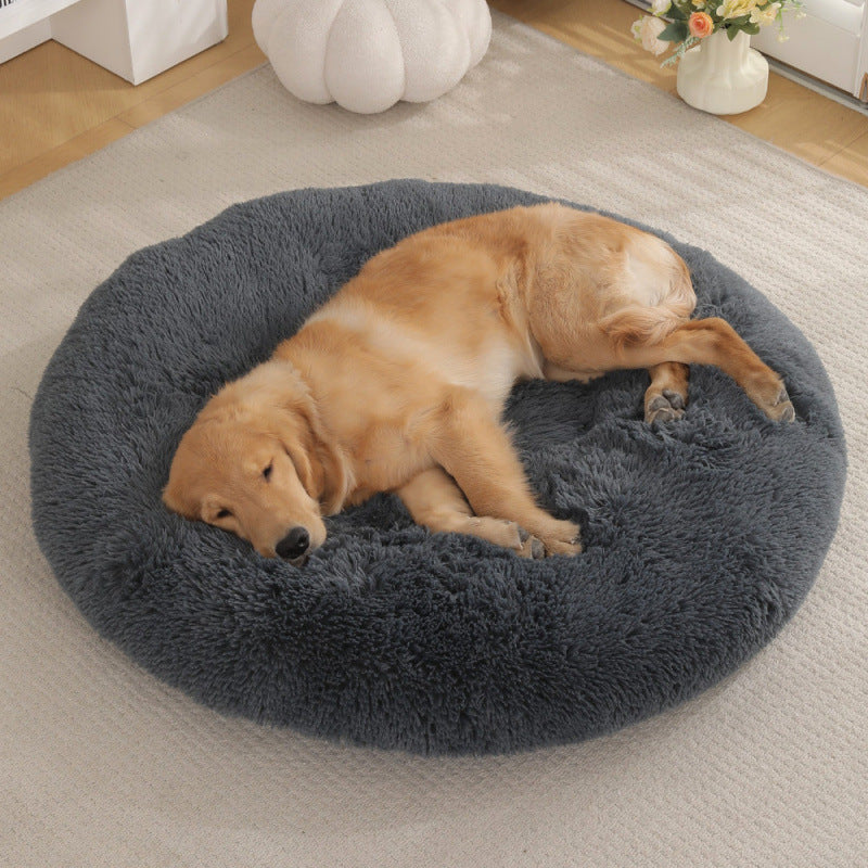 Round Pet Mat Plush Warm Sleep Bed House