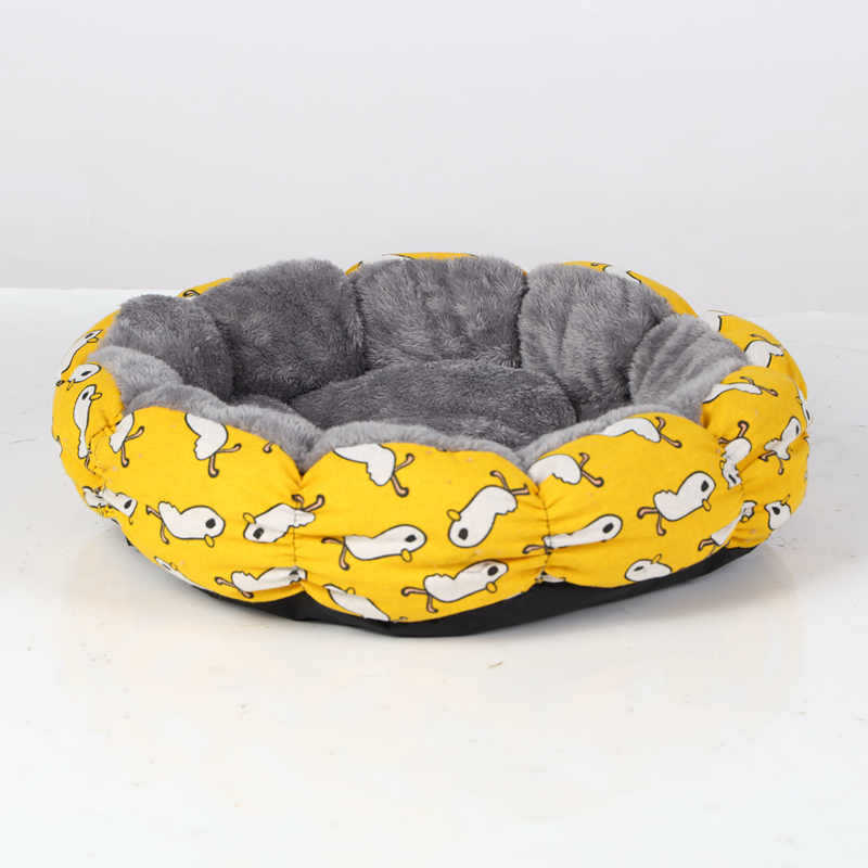 Calming Round Pet Bed Soft Fluffy Donut Nest For Pets