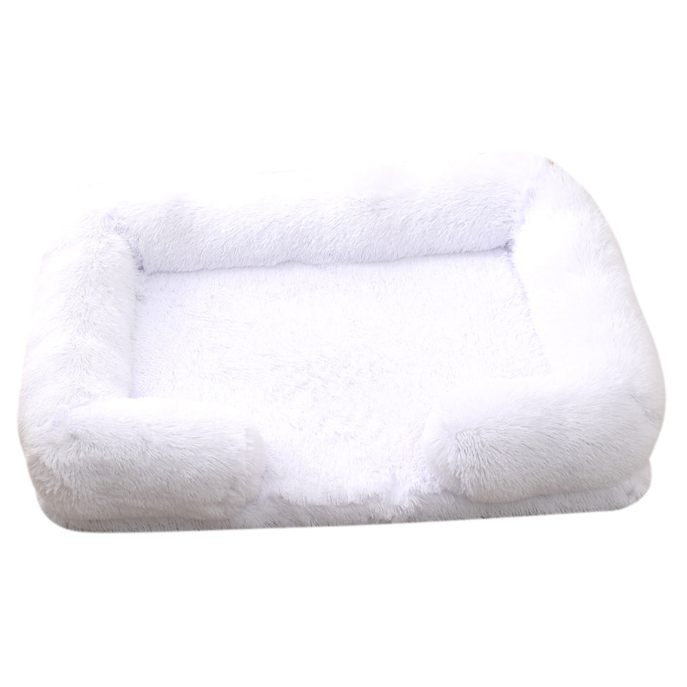 Plush Round Winter Pet Bed Cozy Soft Nest