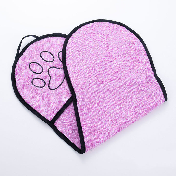 Pet Solid Color Bath Towel Water Absorbent Cleaning Cloth