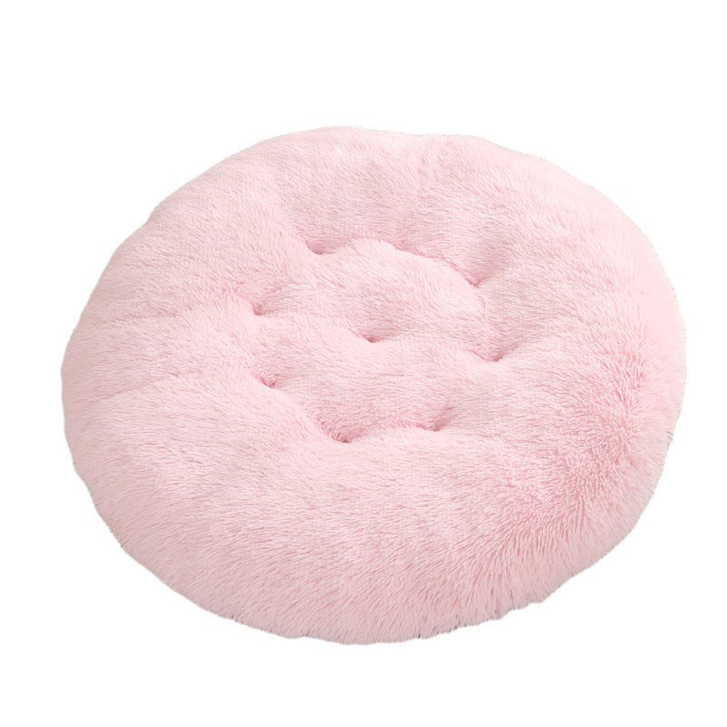 Round Pet Mat Plush Warm Sleep Bed House