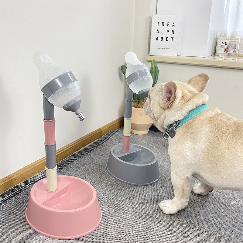 Automatic Pet Water Dispenser With Adjustable Height Feeder Bowl Stand