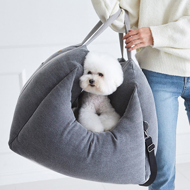 Pet Waterproof Car Seat Carrier Basket Breathable Travel Bed