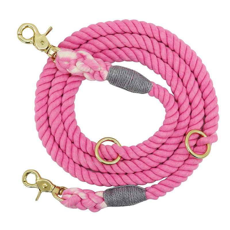 Multi Color Cotton Pet Long Training Leash