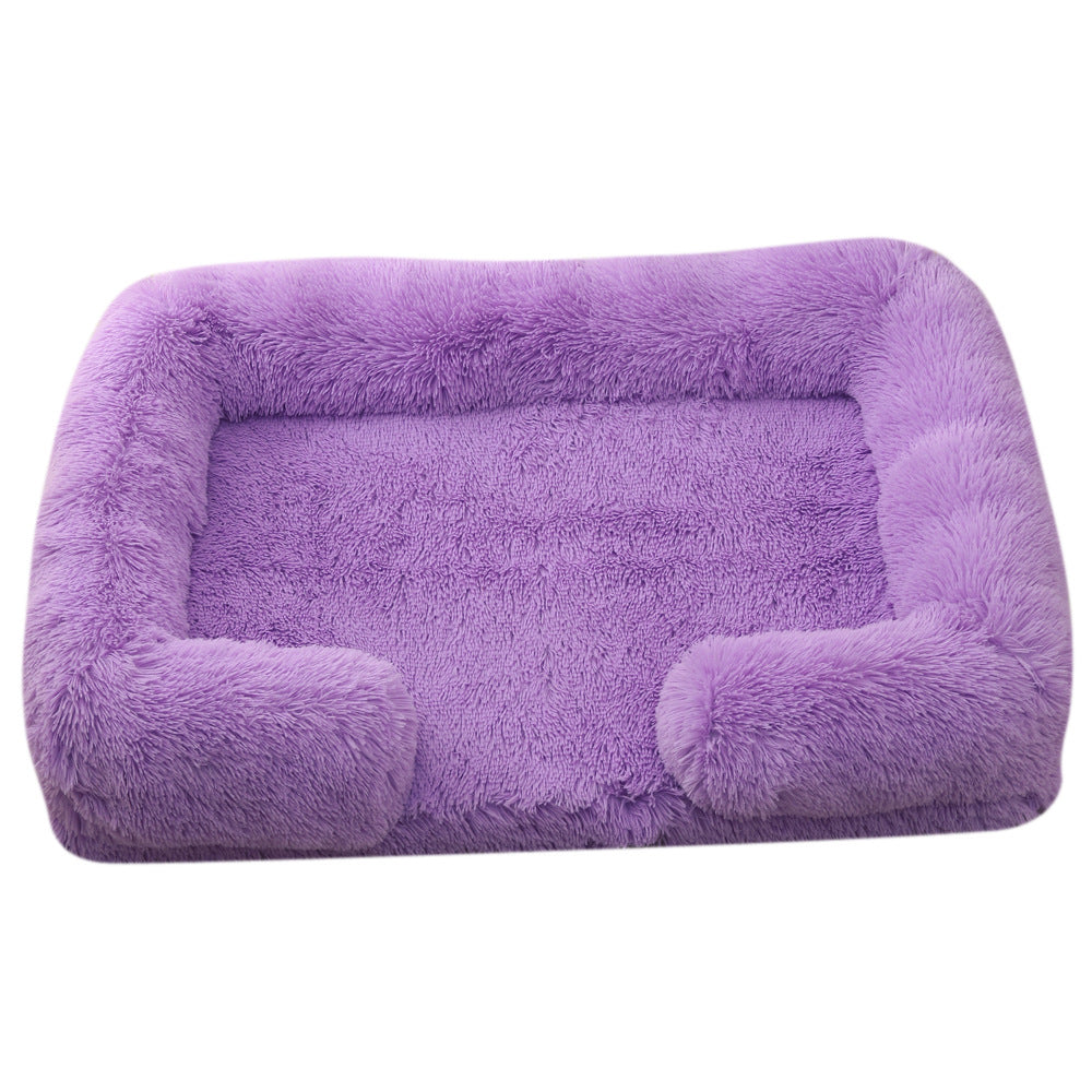 Plush Round Winter Pet Bed Cozy Soft Nest