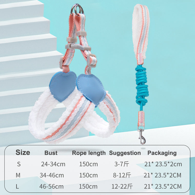 Breathable Pet Chest Vest Leash Comfortable Walking Harness