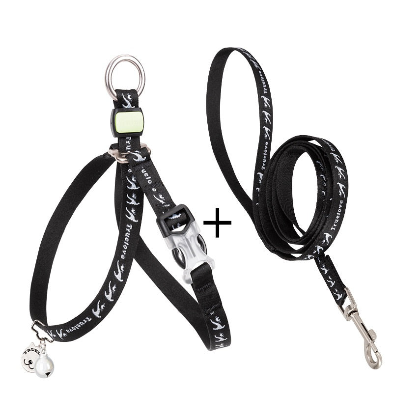 Pet Bell Chest Strap Harness Vest Leash Set