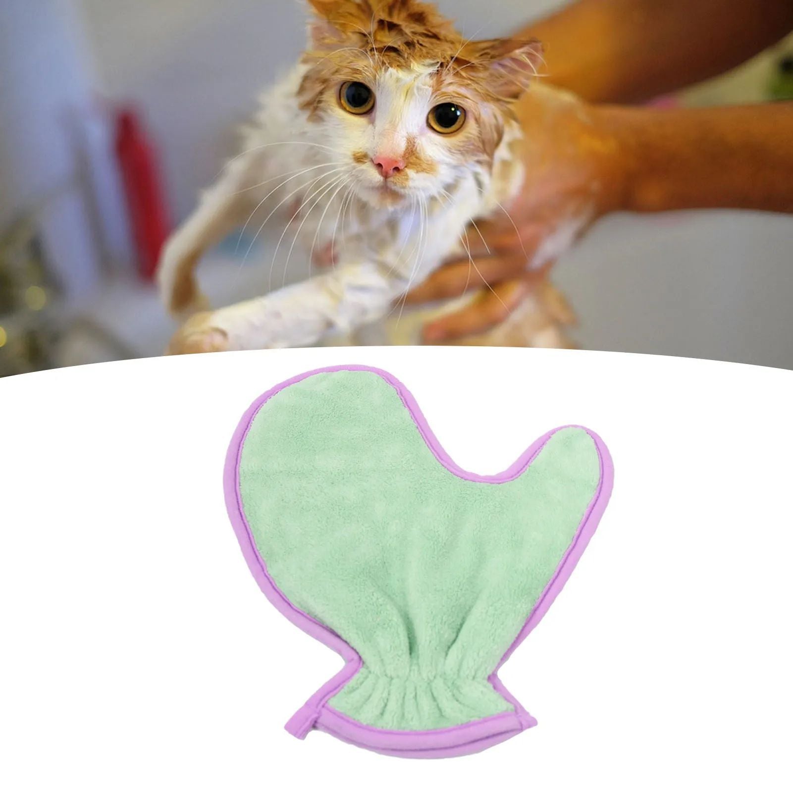 Pet Bath Towel Double Sided Absorbent Cleaning Gloves Soft Plush Towel
