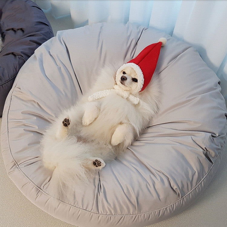 Moisture Proof Dustproof Elastic Washable Round Pet Bed Cozy Nest