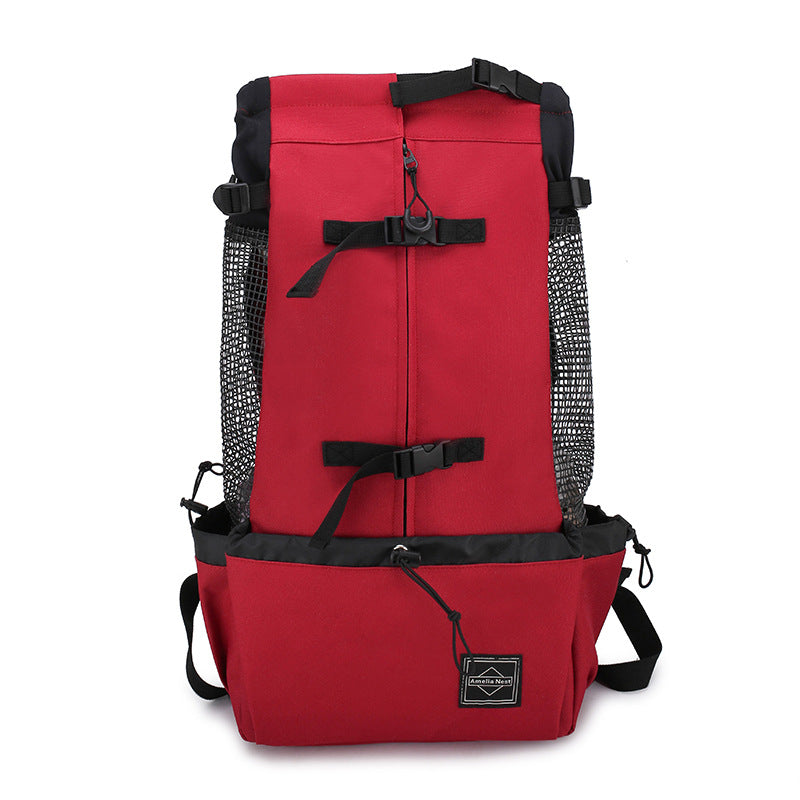 Pet Double Shoulder Backpack Carrier Travel Bag