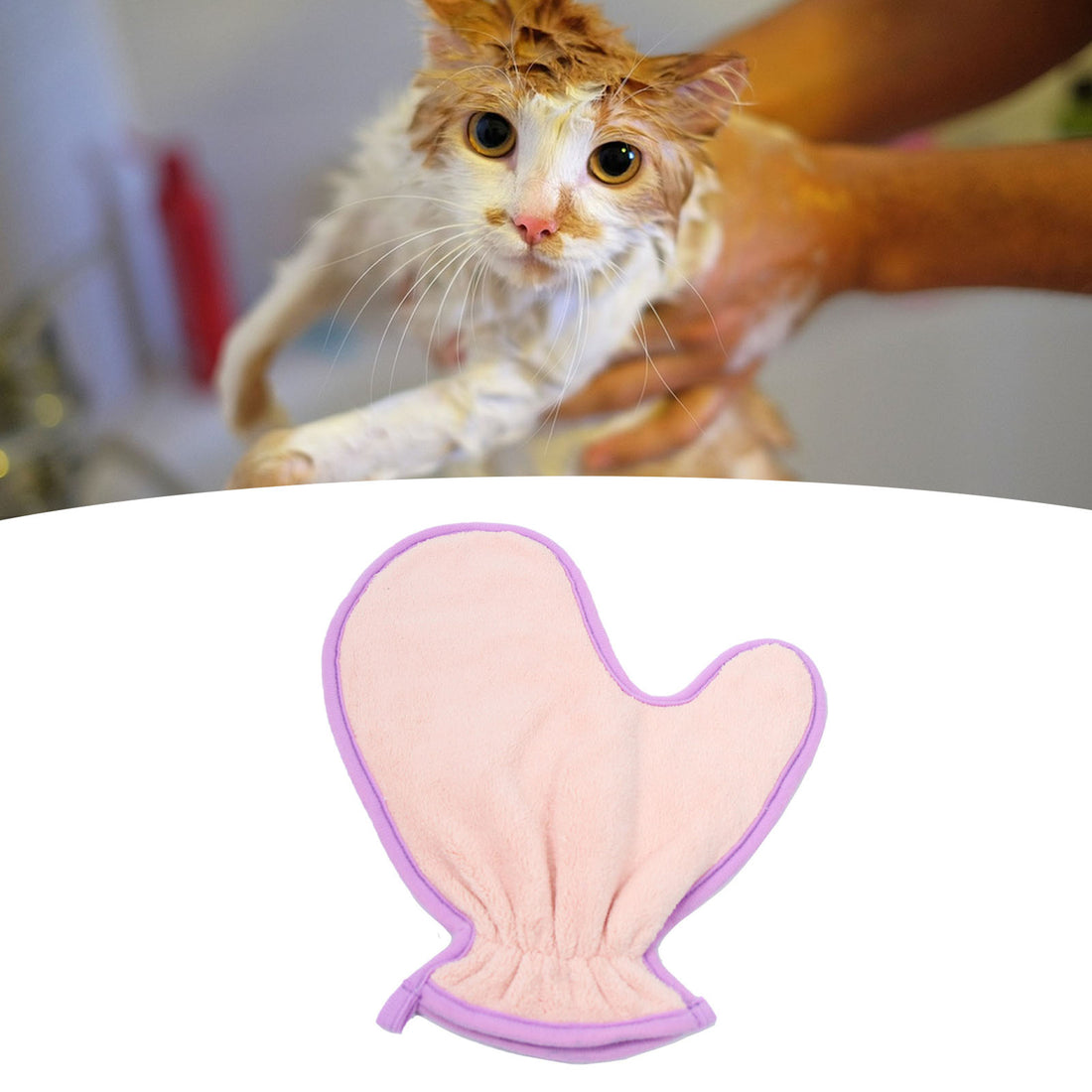 Pet Bath Towel Double Sided Absorbent Cleaning Gloves Soft Plush Towel