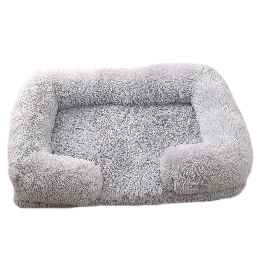 Plush Round Winter Pet Bed Cozy Soft Nest