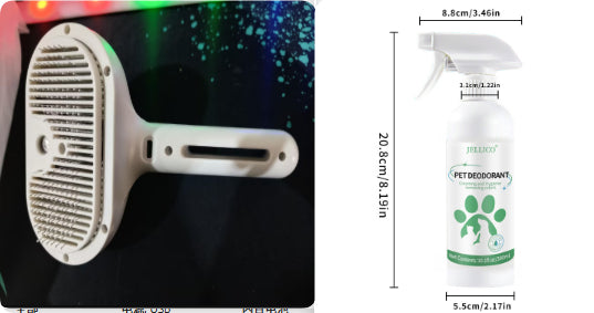Pet Self Cleaning Hair Removal Comb Dematting Grooming Tool With Mist Humidifier