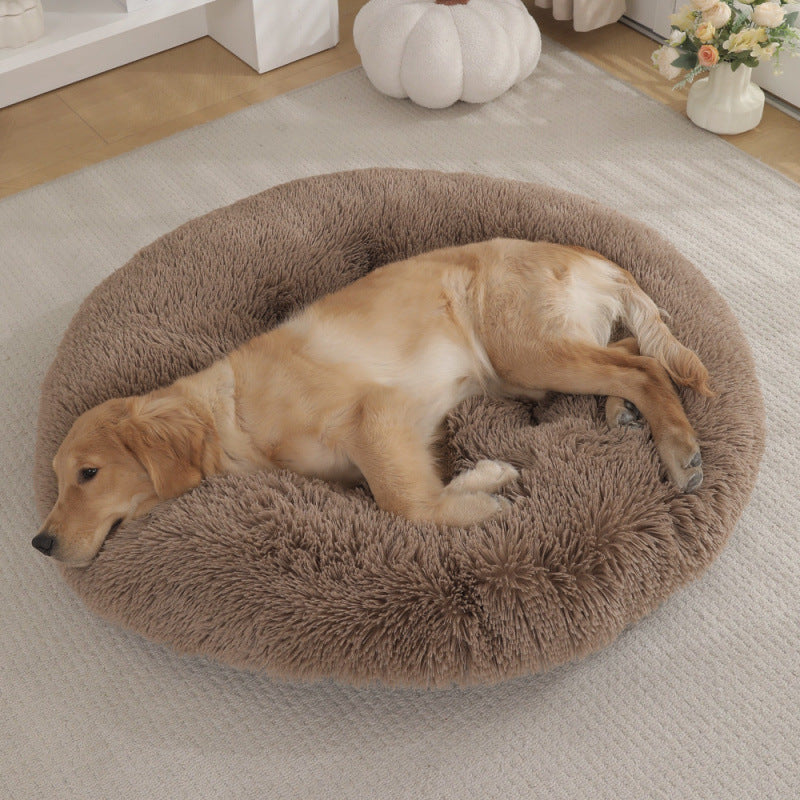 Round Pet Mat Plush Warm Sleep Bed House