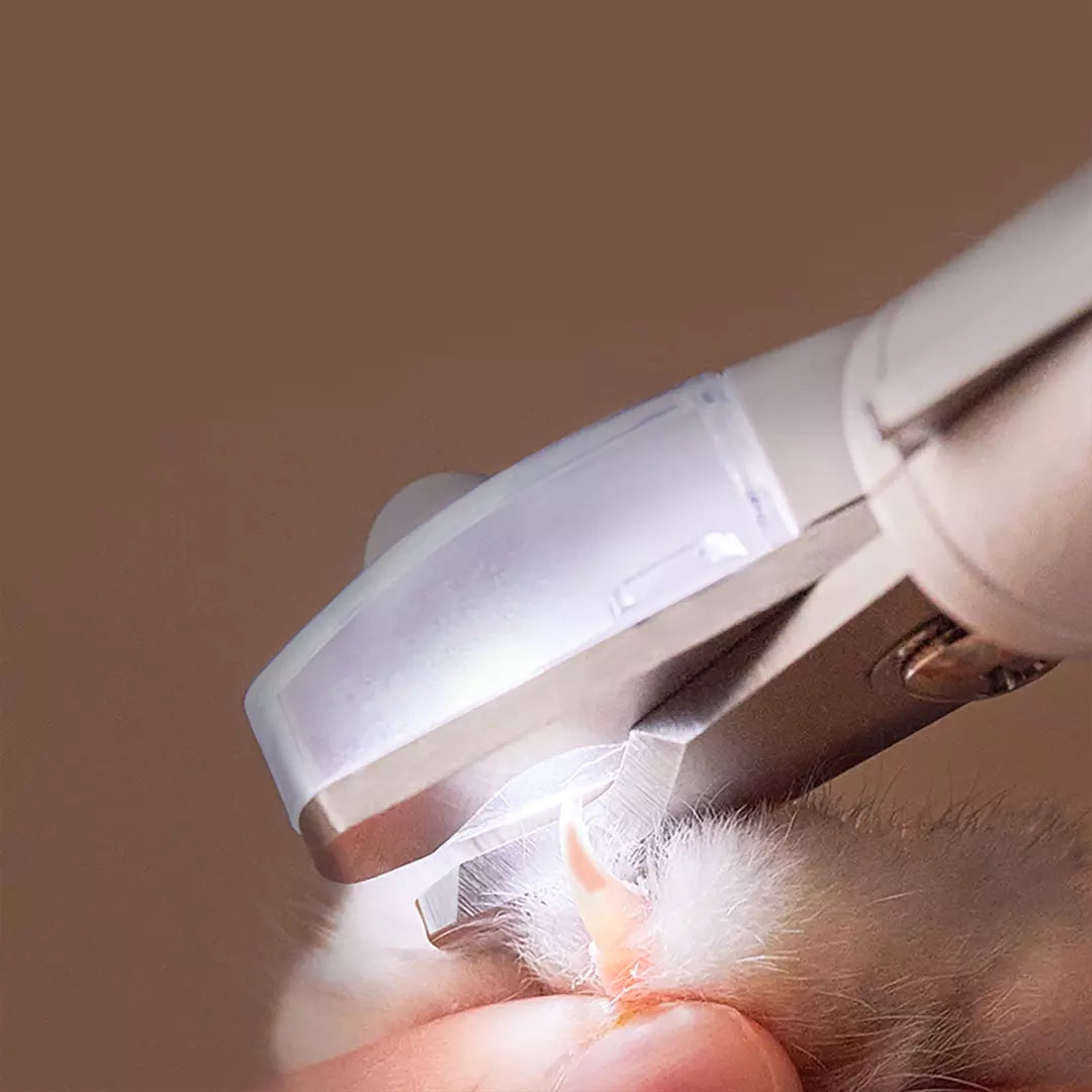 Professional Pet Nail Clipper LED Light Trimming Scissors Tool