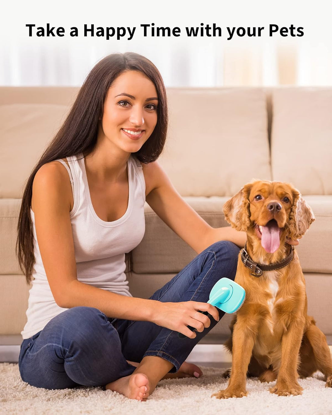 Pet Shedding Grooming Brush Hair Removal Tool