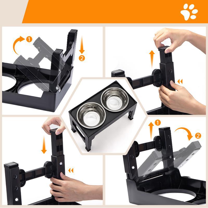 Pet Elevated Feeding Bowl Neck Protection Anti Tumble Stand