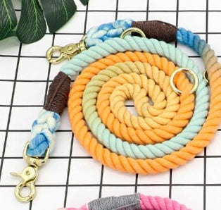 Multi Color Cotton Pet Long Training Leash