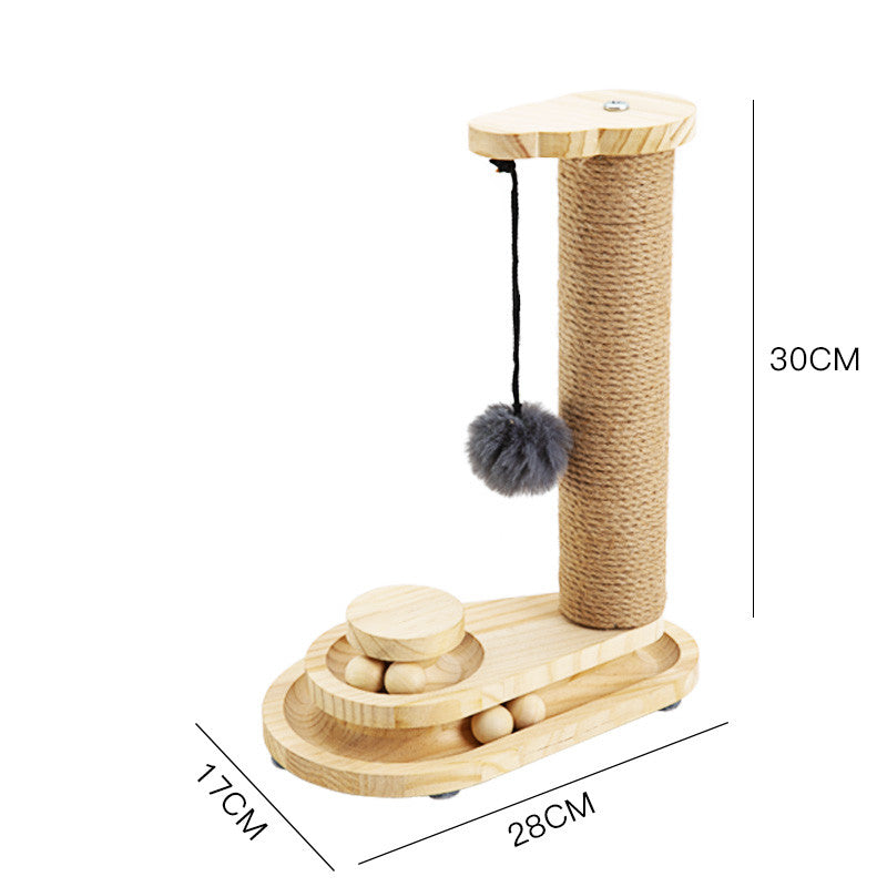 Wooden Cat Turntable Bite Resistant Interactive Toy