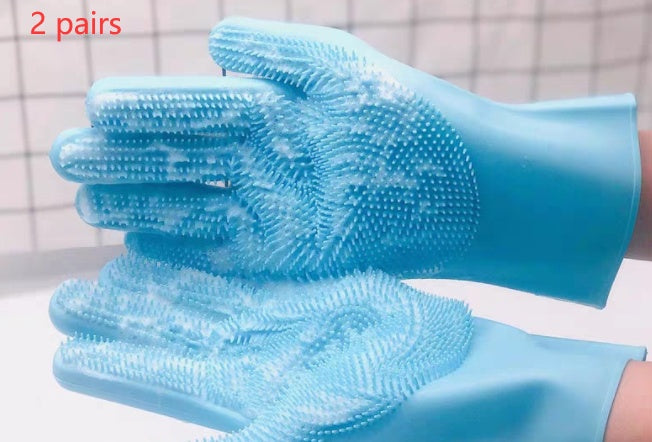 Pet Silicone Grooming Glove Massage Hair Cleaning Brush