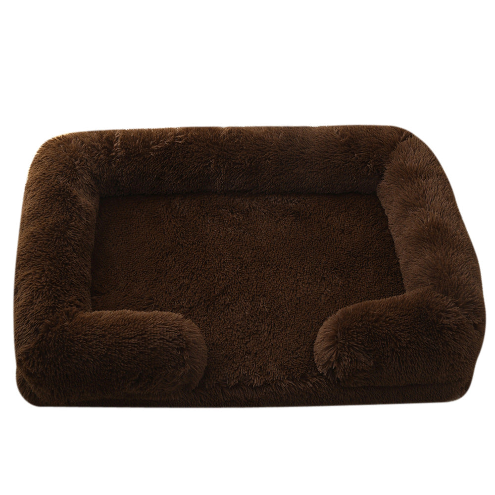 Plush Round Winter Pet Bed Cozy Soft Nest