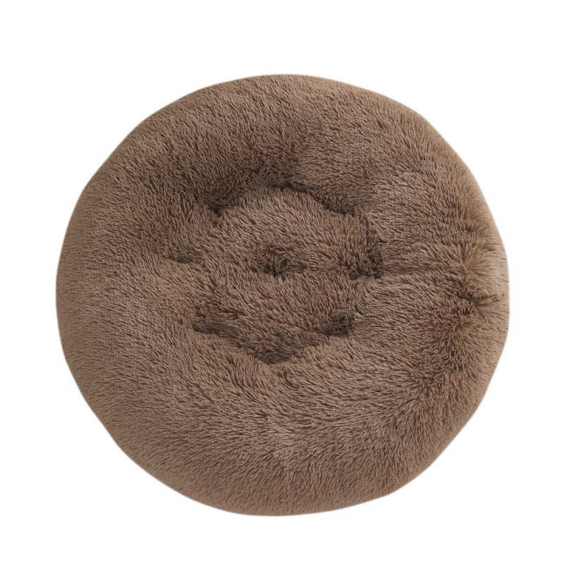 Round Pet Mat Plush Warm Sleep Bed House