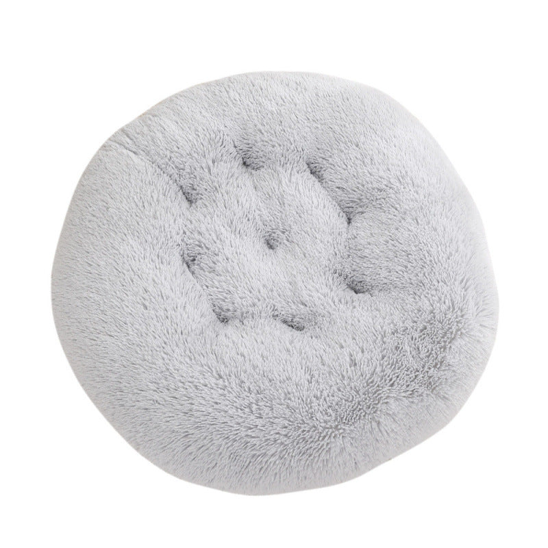 Round Pet Mat Plush Warm Sleep Bed House