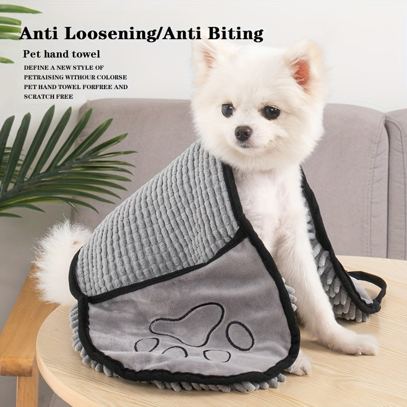 Pet Microfiber Absorbent Quick Drying Bath Towel With Pockets