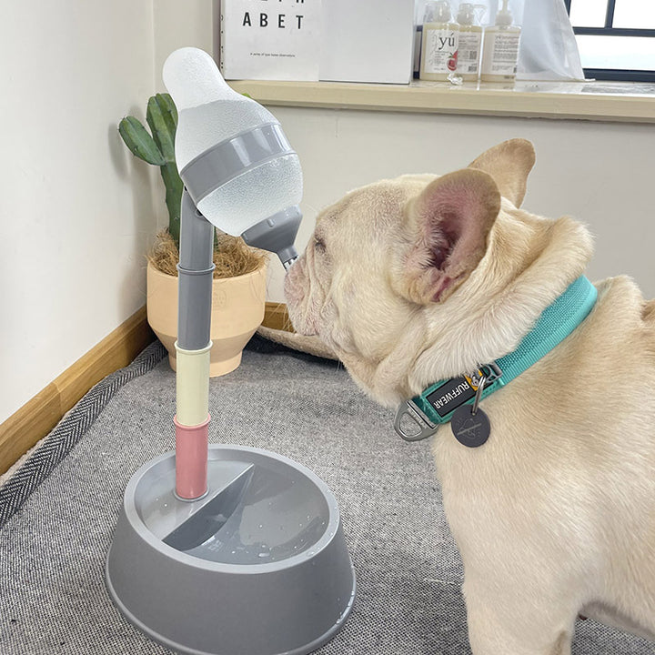 Automatic Pet Water Dispenser With Adjustable Height Feeder Bowl Stand