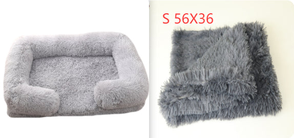 Plush Round Winter Pet Bed Cozy Soft Nest