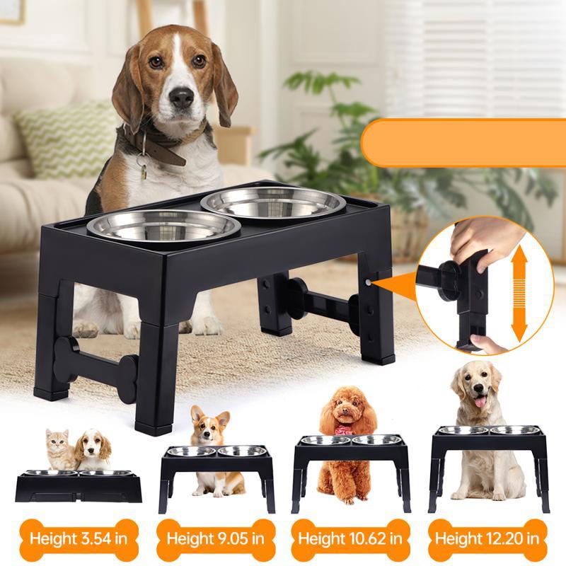 Pet Elevated Feeding Bowl Neck Protection Anti Tumble Stand