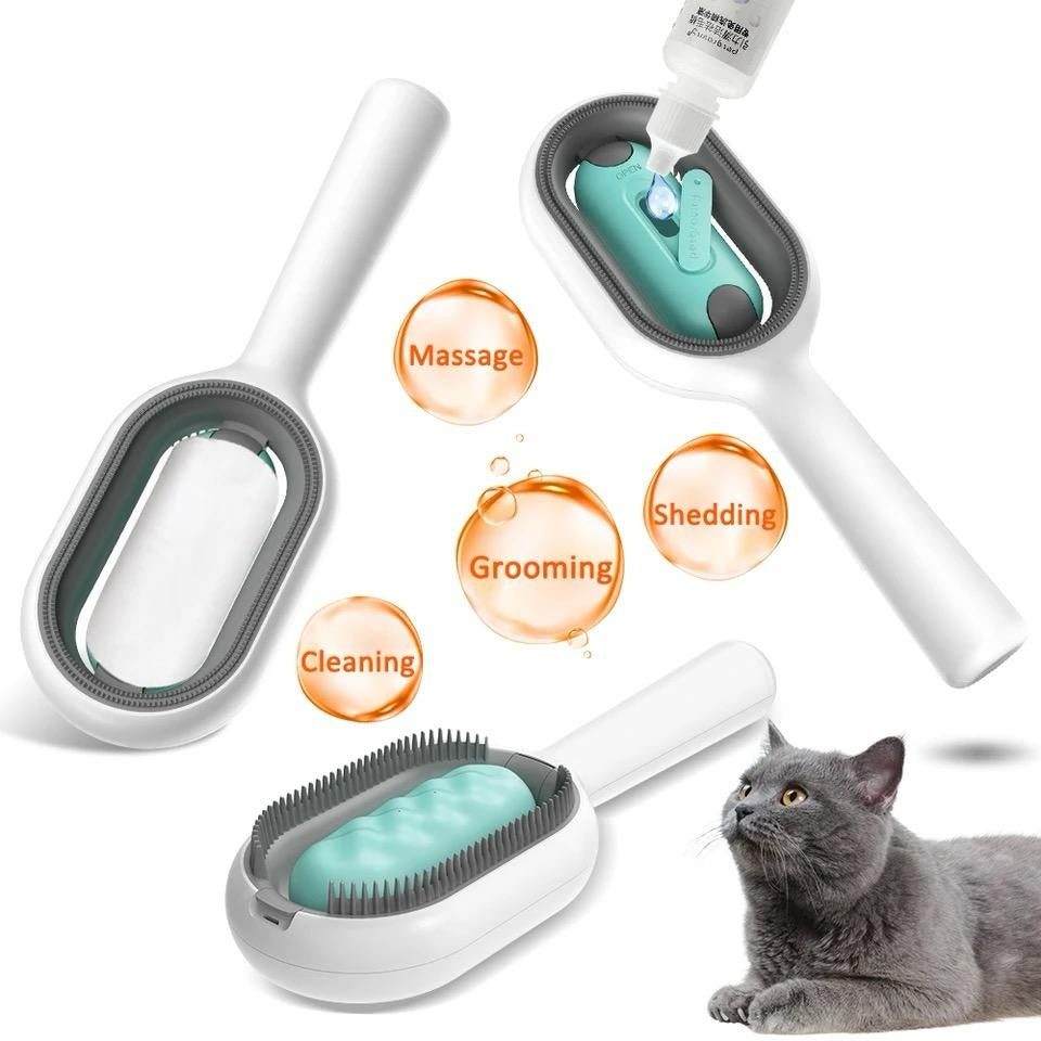 Pet Dematting Grooming Brush Hair Removal Comb With Tank