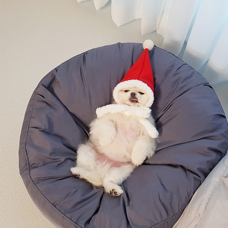 Moisture Proof Dustproof Elastic Washable Round Pet Bed Cozy Nest