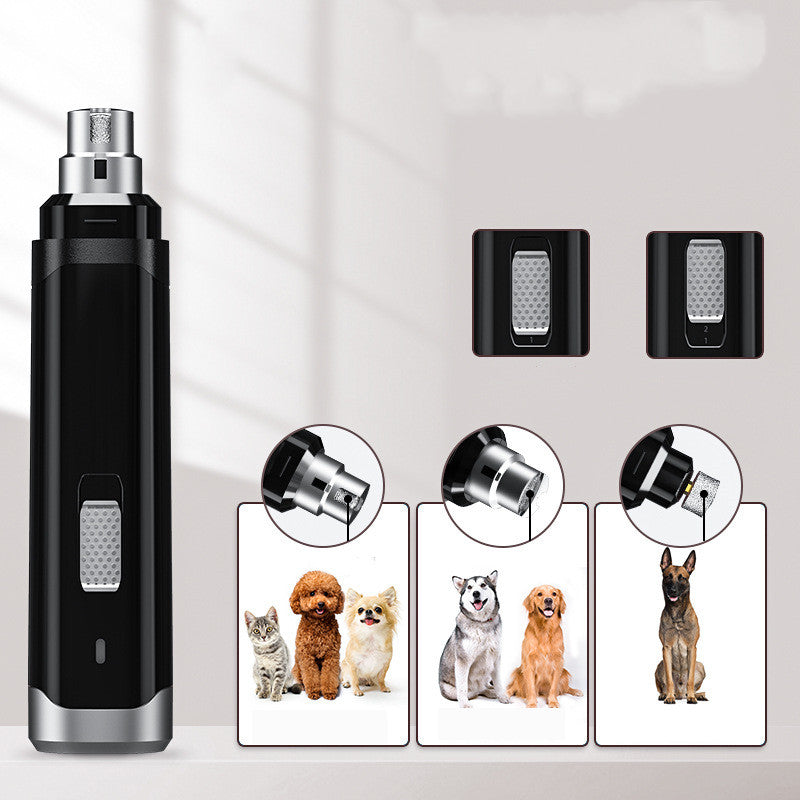 Pet Electric Nail Trimmer High Power USB Rechargeable Grooming Tool